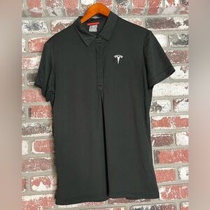 Tesla Black Polo Shirt for Women